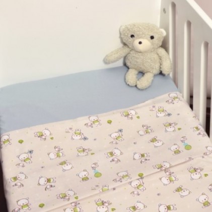 sheets for baby cradle star green