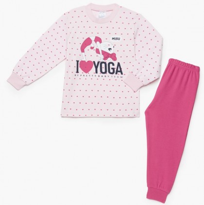 Παιδική Πιτζάμα Ροζ I Love Yoga