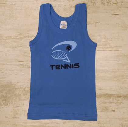 Φανελάκι Παιδικό Αμάνικο Μπλε Tennis