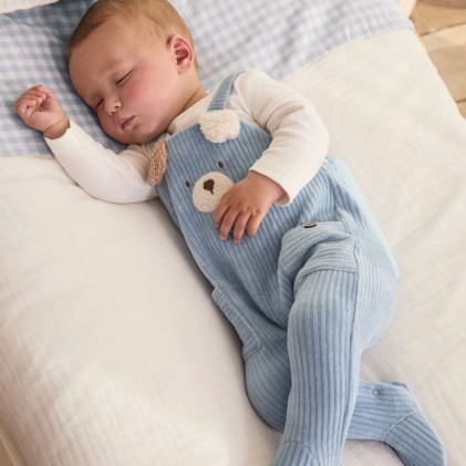 mayoral velour pyjamas for baby boy blue