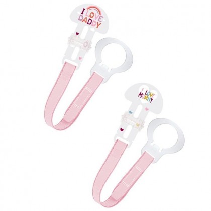 mam shoother clip pink