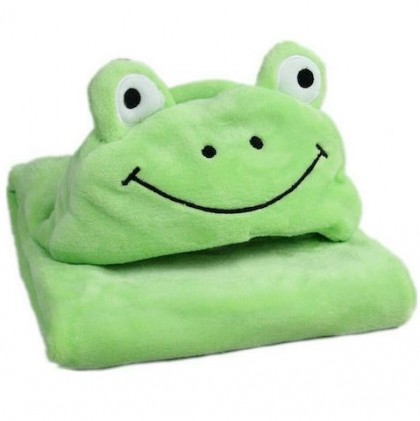 Κουβέρτα Αγκαλιάς με Κουκούλα Happy Frog