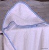 Μπουρνούζι βρεφικό κάπα λευκό με γαλάζιο ρέλι_1