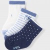Κάλτσες βρεφικές 3 Ζευγάρια Μπλε_2