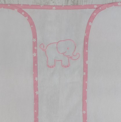 Πάνα Αγκαλιάς Φανελένια Ελέφαντας Ροζ