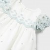 Φόρεμα Λευκό Μέντα Με Τούλι Αμπιγέ_3