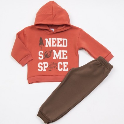 Children's Hoodie Space Orange