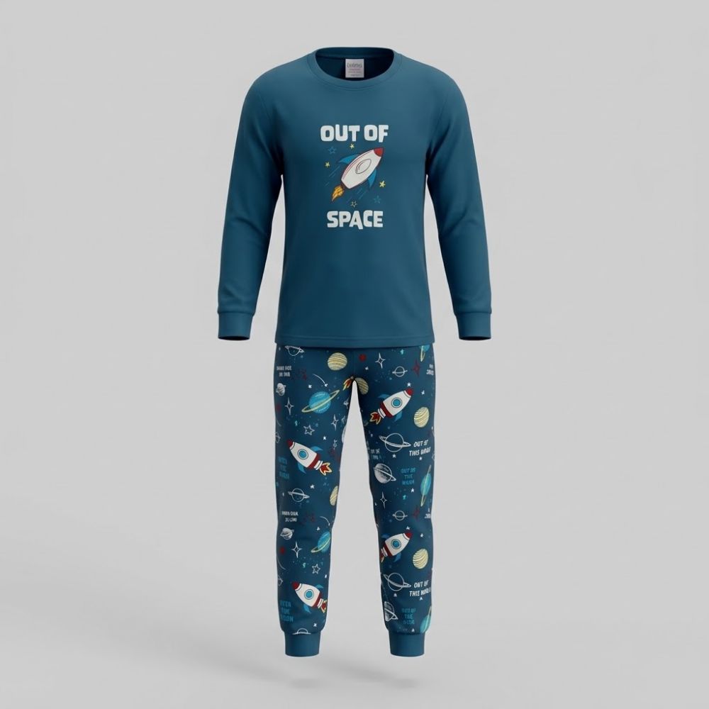 Kids Winter Pyjamas Set 100% Cotton "Out of Space"