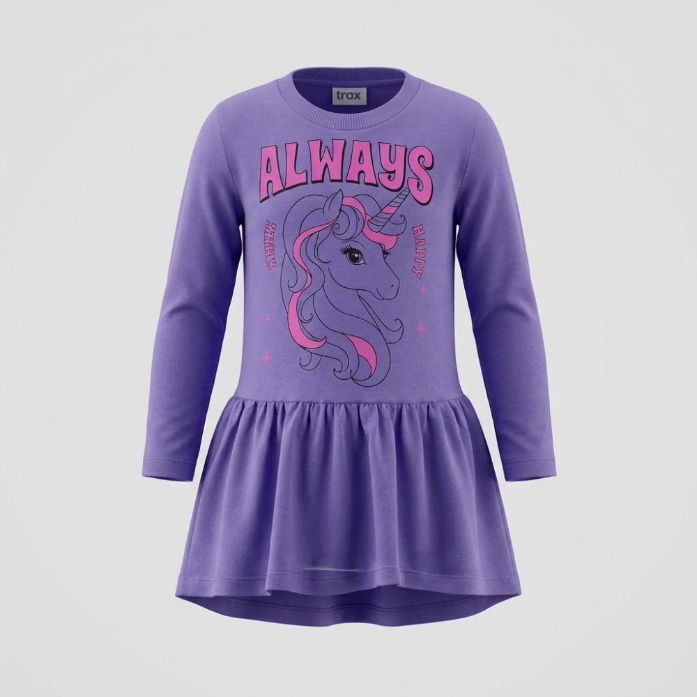 Trax Παιδικό Φόρεμα Μύρτιλο "Always Smile Unicorn"